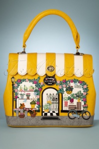 Vendula - 50s Flower Shop Tote Bag in Yellow
