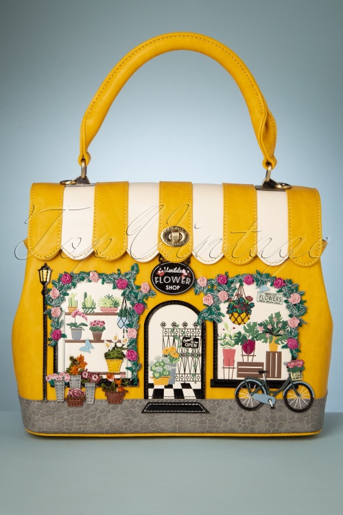 Vendula - 50s Flower Shop Tote Bag in Yellow