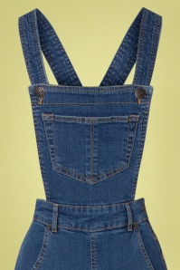 Bunny - 50s Betty Bee Dungarees in Denim Blue 4
