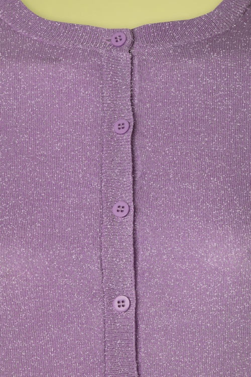 LE PEP - Caelyn Cardigan aus violettem Lurex 3