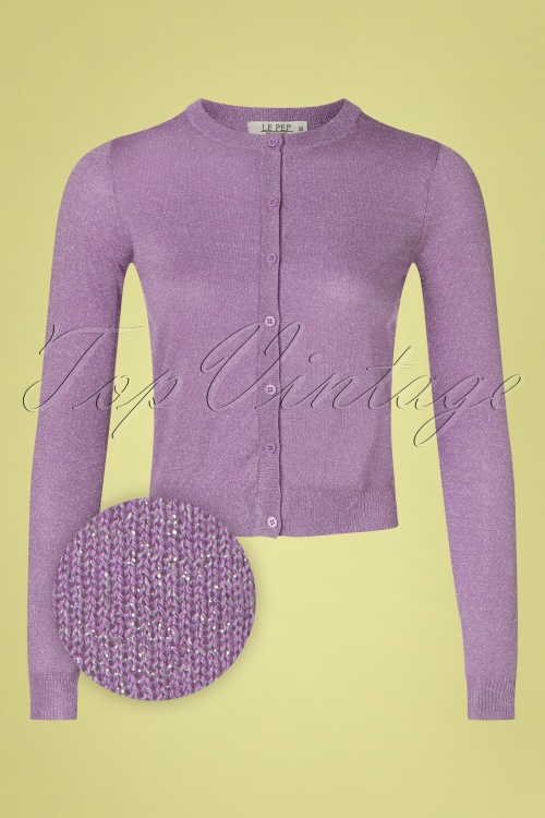 LE PEP - Caelyn vest in violet lurex