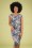 Vintage Chic for Topvintage - 50s Donna Floral Pencil Dress in Blue 2