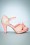 Bettie Page Shoes - Sue peeptoe pumps in roze 3
