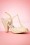 Bettie Page Shoes - Brooklyn T-Strap Peeptoe Sandals Années 50 en Beige
