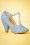 Bettie Page Shoes - Laura T-Strap Pumps Années 50 en Bleu Dragée