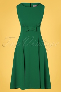 Vintage Chic for Topvintage - 50s Daborah Bow Swing Dress in Emerald Green