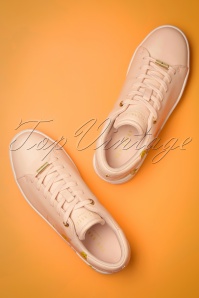 Ted Baker - Lennec sneakers met bloemmotief in poederroze 2
