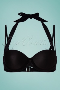 TC Beach - 50s Multiway Bikini Top in Black 3