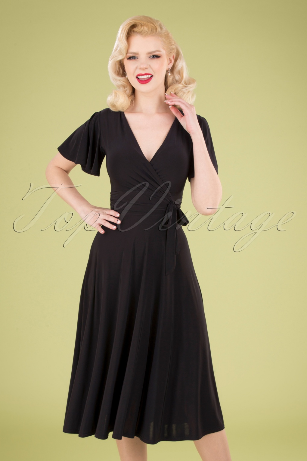 black 40s dress