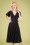 Vintage Chic for TopVintage 40s Irene Cross Over Swing Dress in Black