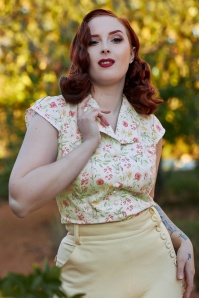 Miss Candyfloss - 50s Daisy Minty Blouse in Mint