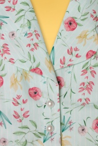 Miss Candyfloss - 50s Daisy Minty Blouse in Mint 4
