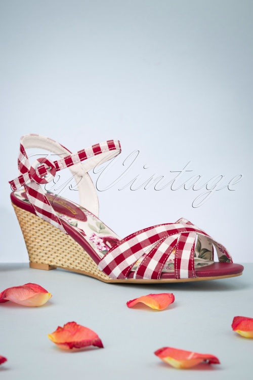 Joe Browns Couture - American Diner Keilsandalen in Rot