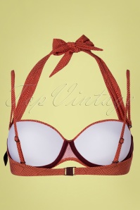 TC Beach - 50s Multiway Bikini Top in African Flower Orange 3