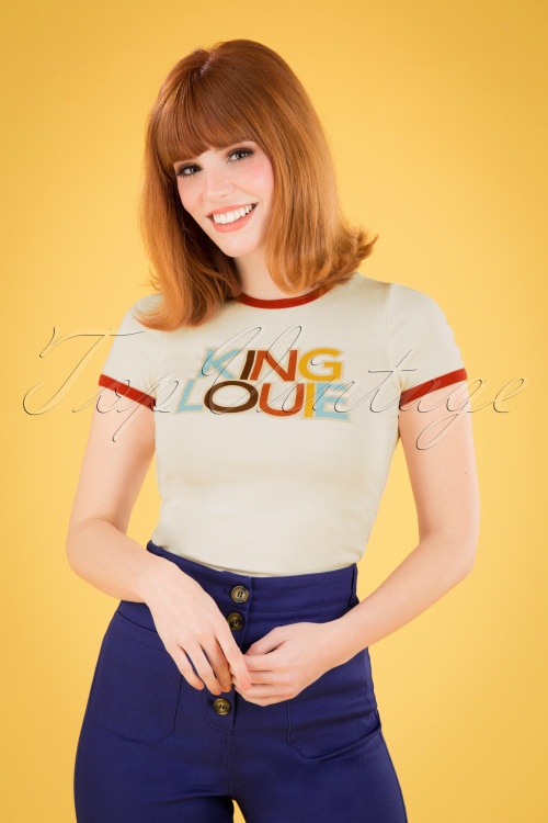 King Louie - Logo-T-Shirt in Marshmallow