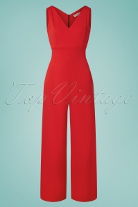 Vintage Chic for Topvintage - Xenia jumpsuit in scharlakenrood