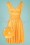 50s Grecian Polkadot Dress in Yellow and White