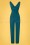 Vintage Chic for Topvintage - Casey jumpsuit in petrol blauw