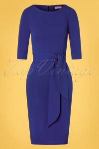 Vintage Chic for Topvintage - Janna Pencil Dress Années 50 en Bleu Roi