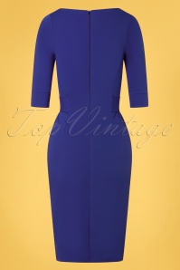 Vintage Chic for Topvintage - Janna Pencil Dress Années 50 en Bleu Roi 4