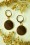 Urban Hippies - 70s Polly Goldplated Flower Earrings in Black 3