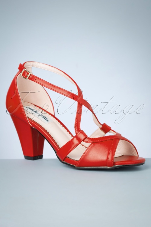 Lulu Hun - Savannah Pumps Années 50 en Rouge