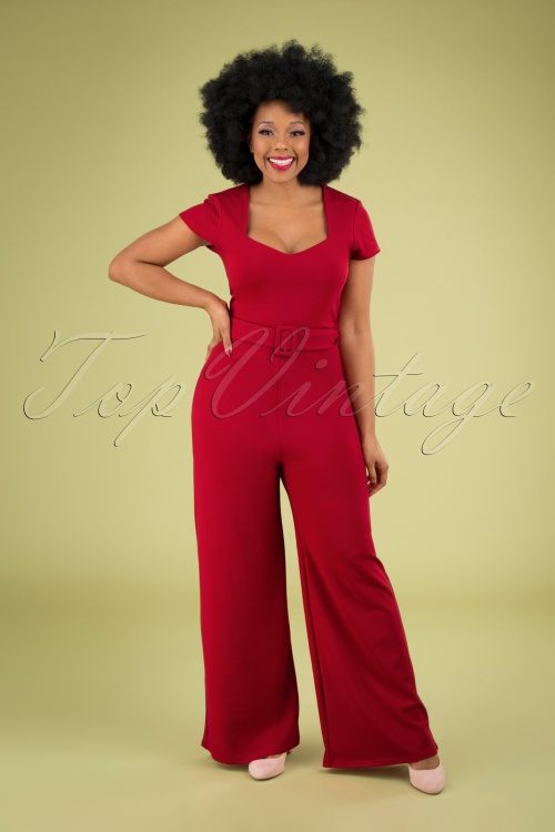 Vintage Chic for Topvintage - Senne Jumpsuit in Lippenstiftrot