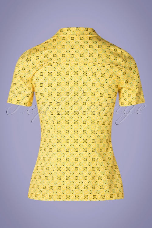 Who's That Girl - 60s Daisy Amelie Blouse in Sunshine Yellow 2