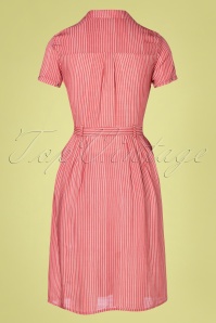 Wow To Go! - 60s Ariane Stripes Dress in Rosehip Pink 2