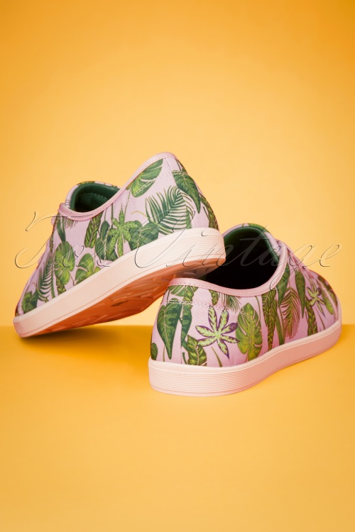 Lulu Hun - 50s Grace Jungle Sneakers in Pink 5