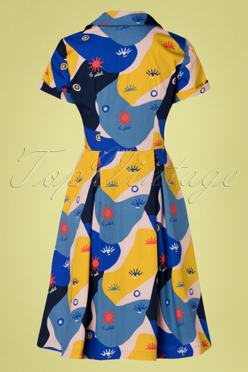 Emily and Fin - 50s Kate Jardin Soleil Shirt Dress in Multi 2
