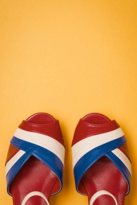 Lulu Hun - Tonya sandalen met sleehak in rood 3