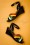 Lulu Hun - Nanda Wedge Sandals Années 60 en Noir