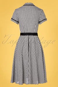 Unique Vintage - 50s I Love Lucy x UV Ethel Swing Dress in Black and White Gingham 4