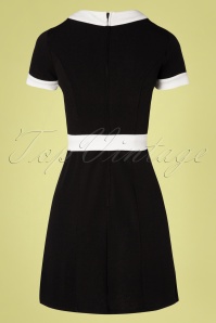 Unique Vintage - Smak Parlor Stealer jurk in zwart en wit 4