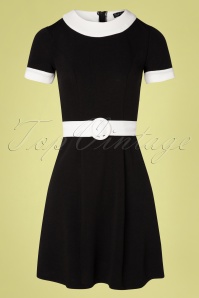 Unique Vintage - Smak Parlor Stealer jurk in zwart en wit 2