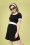 Retrolicious - 50s Bridget Polkadot Bombshell Dress in Black