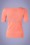 King Louie - 50s Audrey Heart Ajour Top in Coral Pink 2