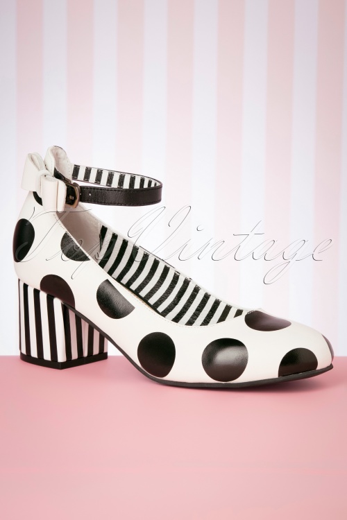 polka dot black and white shoes