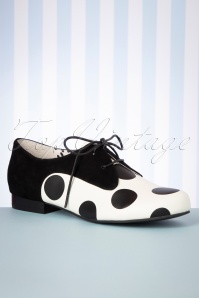 Lola Ramona - Penny Polkadot schoenen in zwart en wit