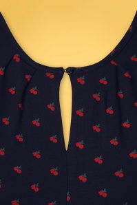 Vive Maria - Mon Petit Cherry shirt in marineblauw 3