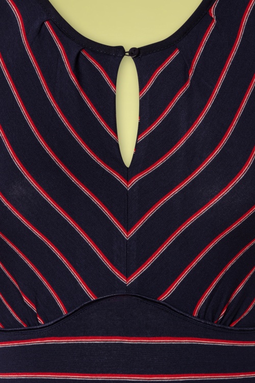 Vive Maria - 50s Rivage Stripes Dress in Navy and Red 4