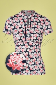 Vive Maria - 60s Asia Lilly Shirt in Floral Blue