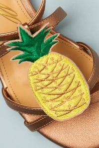 Yull - Herm Pineapple Leather Sandals Années 60 en Rose 4