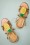 Yull - 60s Herm Pineapple Leather Sandals in Rose