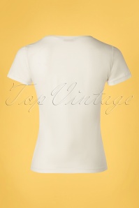 Banned Retro - 50s Floral Lady T-Shirt in White 5