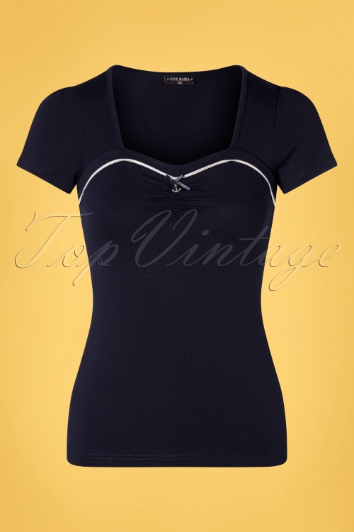 Vive Maria - 50s Ma Mer Shirt in Navy