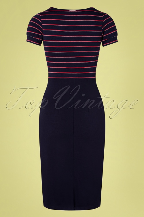 Vive Maria - 50s Ma Mer Pencil Dress in Navy 4