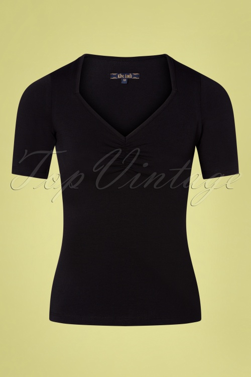 King Louie - 50s Diamond Top in Black