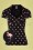 Banned Retro - 50s Lovely Day Polkadot Blouse in Black and White